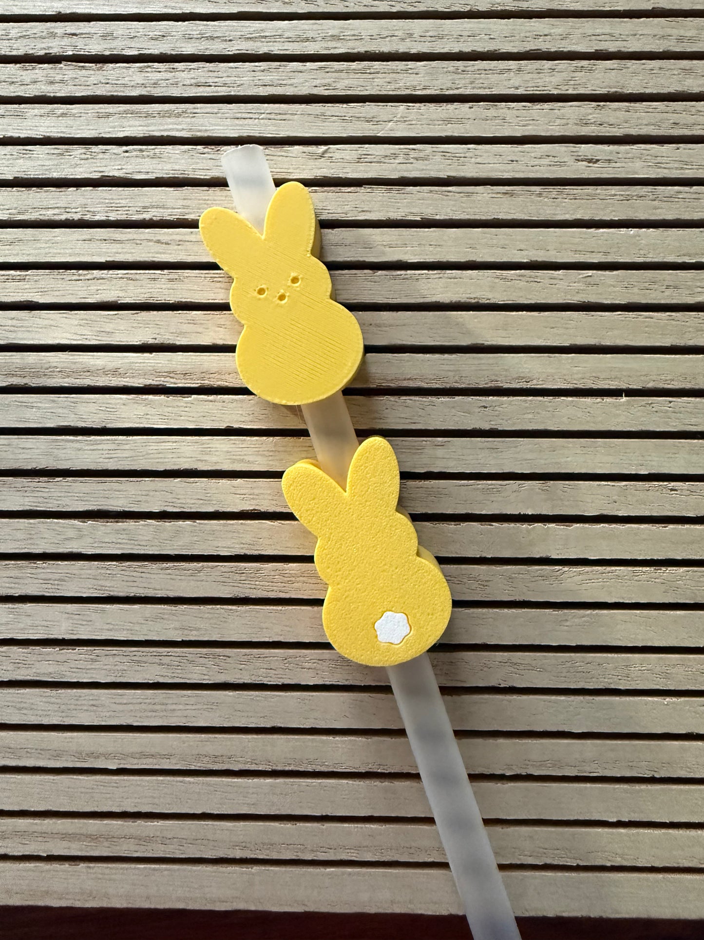 Cotton Tail Bunny - 3d Straw Topper