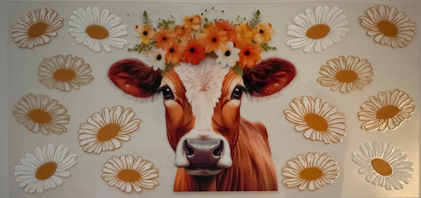 Cow w/Yellow Flowers  - Wrap