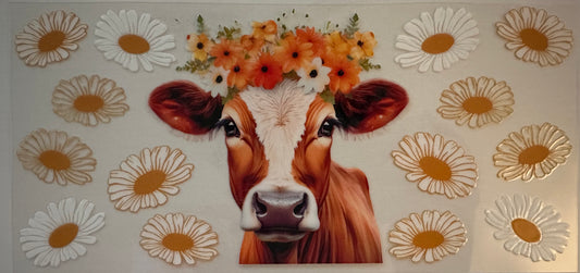 Cow w/Yellow Flowers  - Wrap