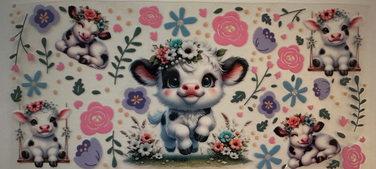 Cow (Cutie w/Pastel Floral)  - Wrap