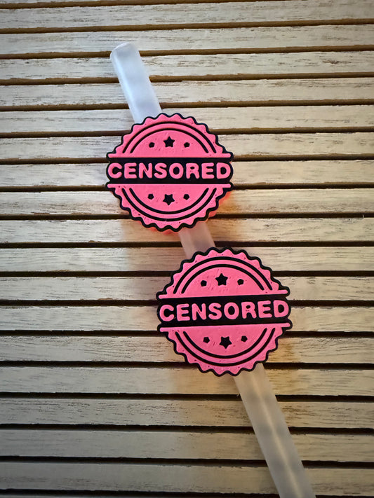 Censored - 3d Straw Topper