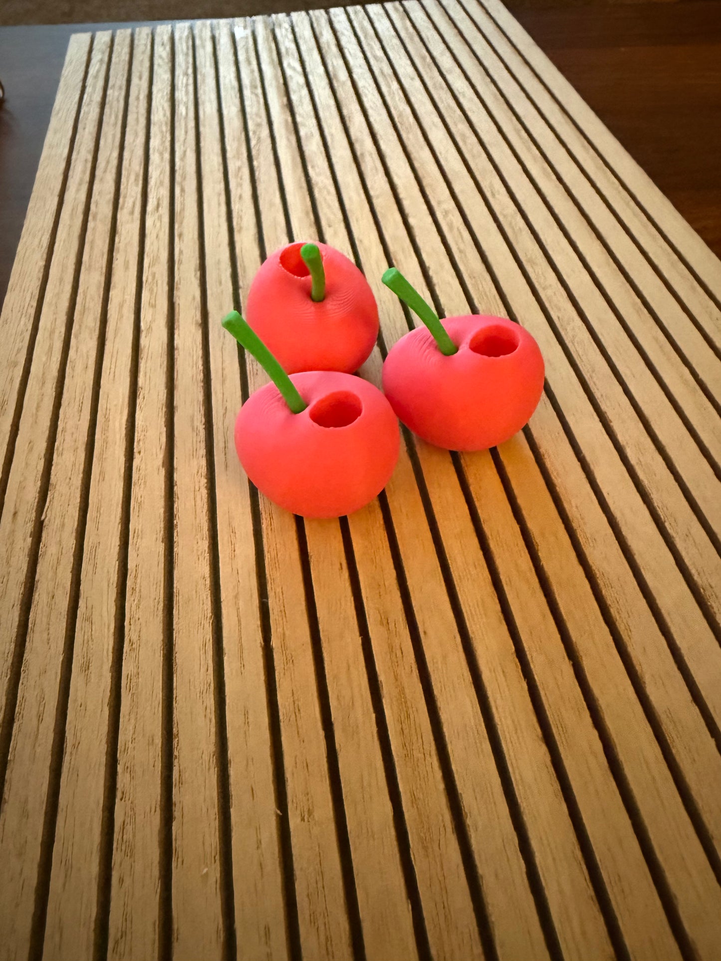 3d Cherry - 3d Straw Topper