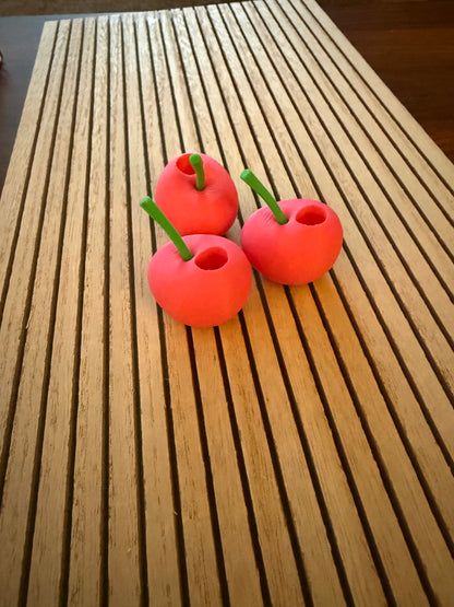 3d Cherry - 3d Straw Topper