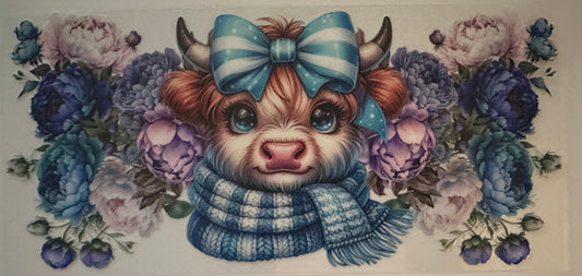 Winter (Cow Blue Scarf) - Wrap