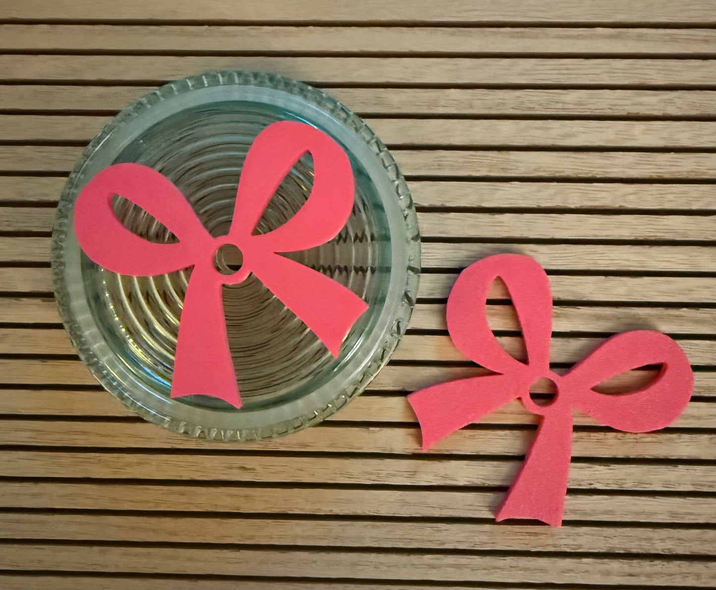 Bow Topper for 24 oz Lid - 3d Straw Topper