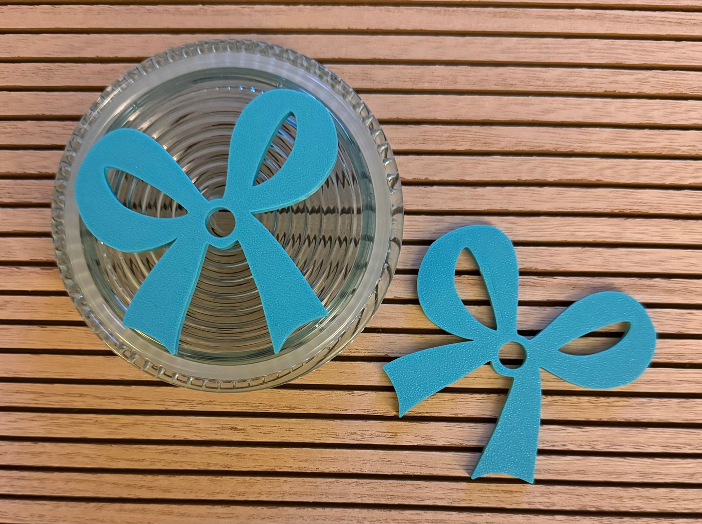 Bow Topper for 24 oz Lid - 3d Straw Topper