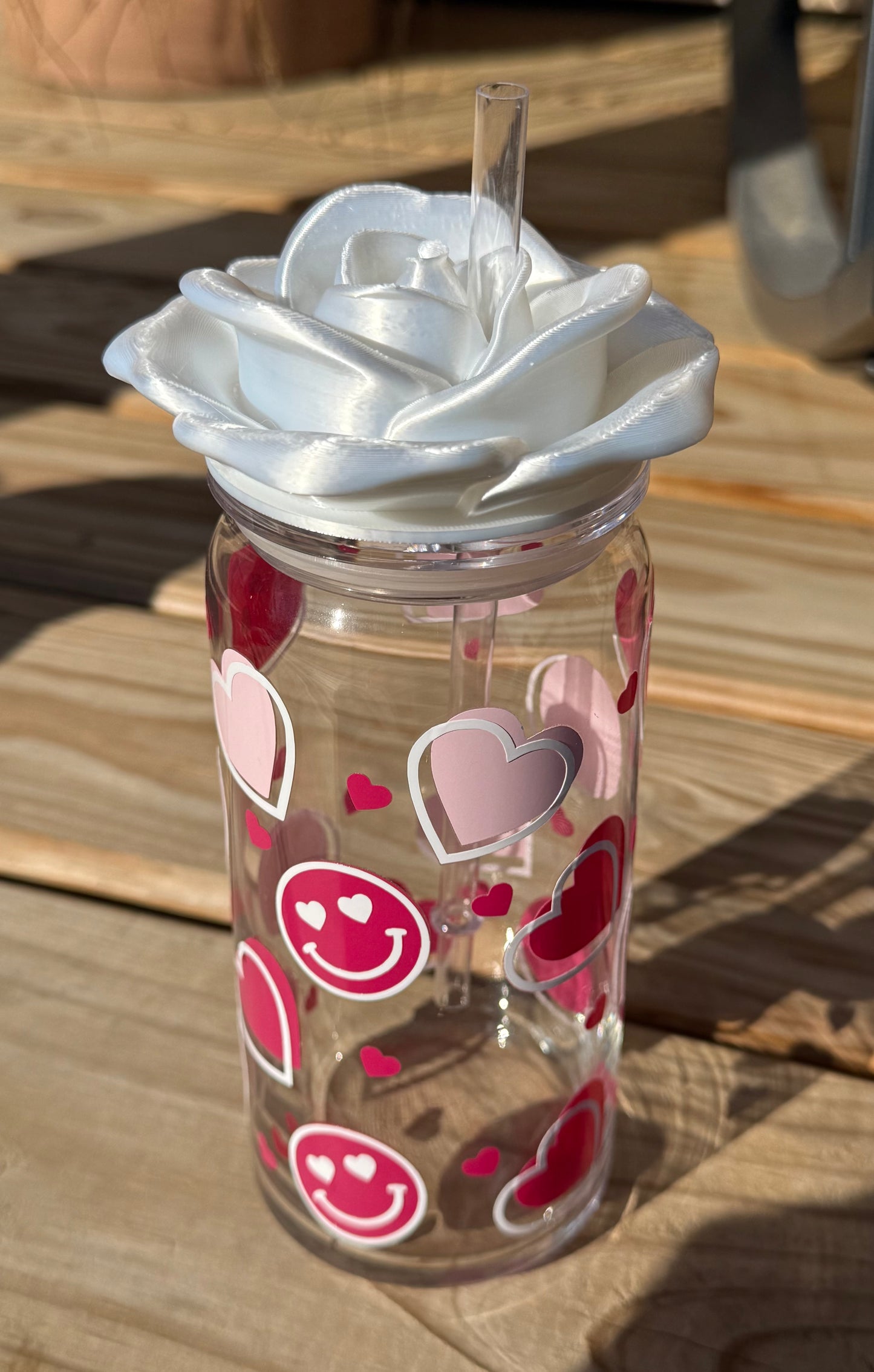 Single Rose Full Top - 3d Straw Topper