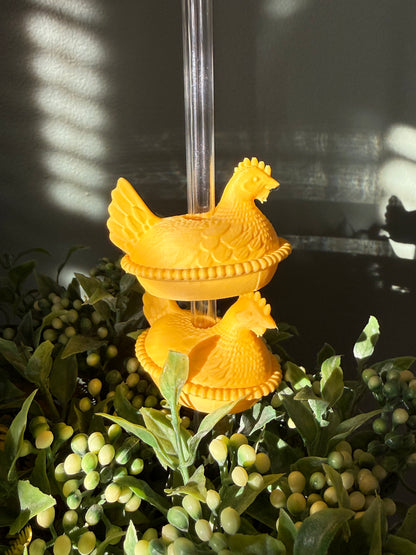 Hen - 3d Straw Topper