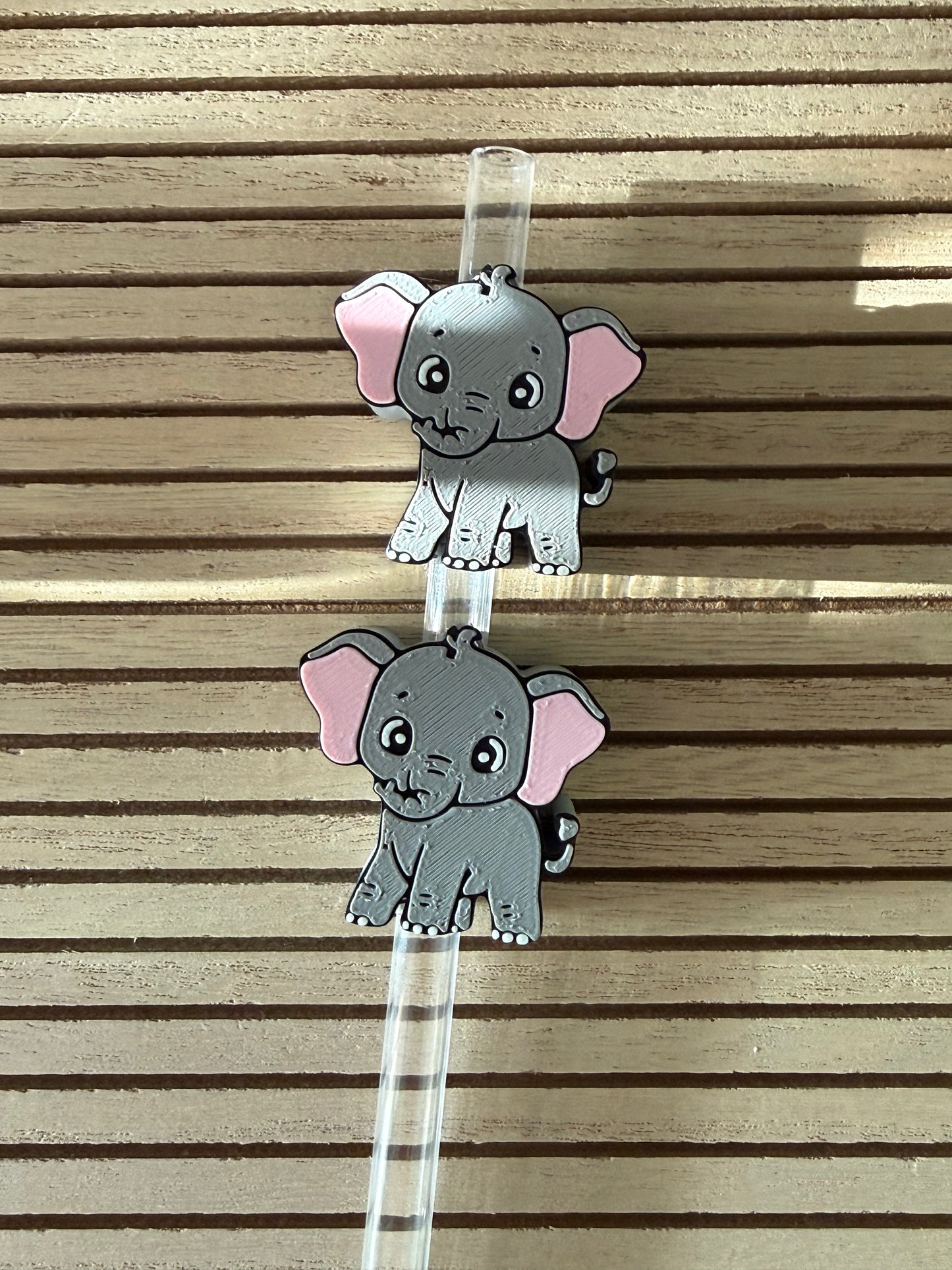 Elephant - 3d Straw Topper