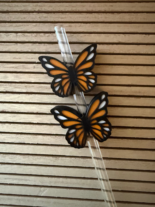 Monarch Butterfly V2 - 3d Straw Topper