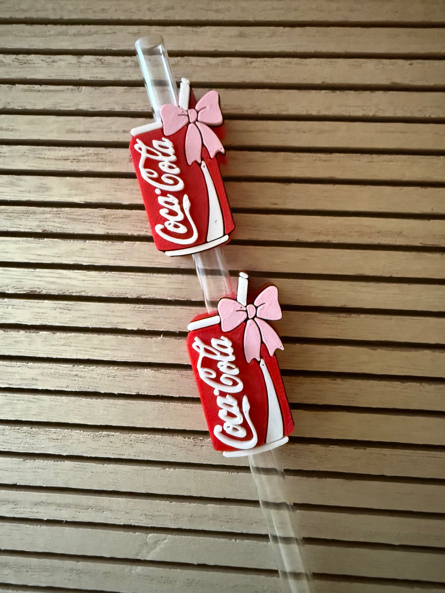 Cola w/Bow - 3d Straw Topper