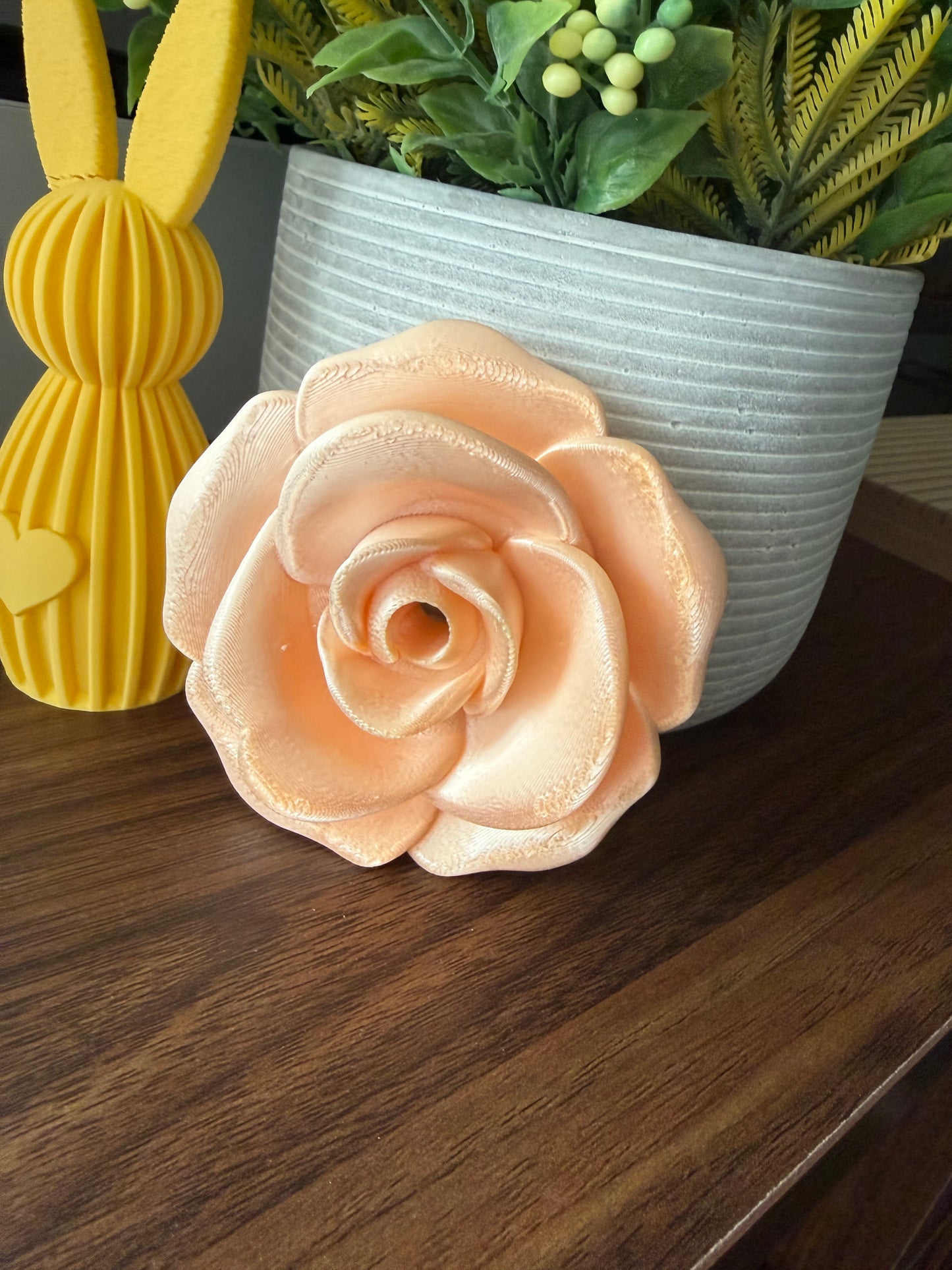 Single Rose Full Top - 3d Straw Topper