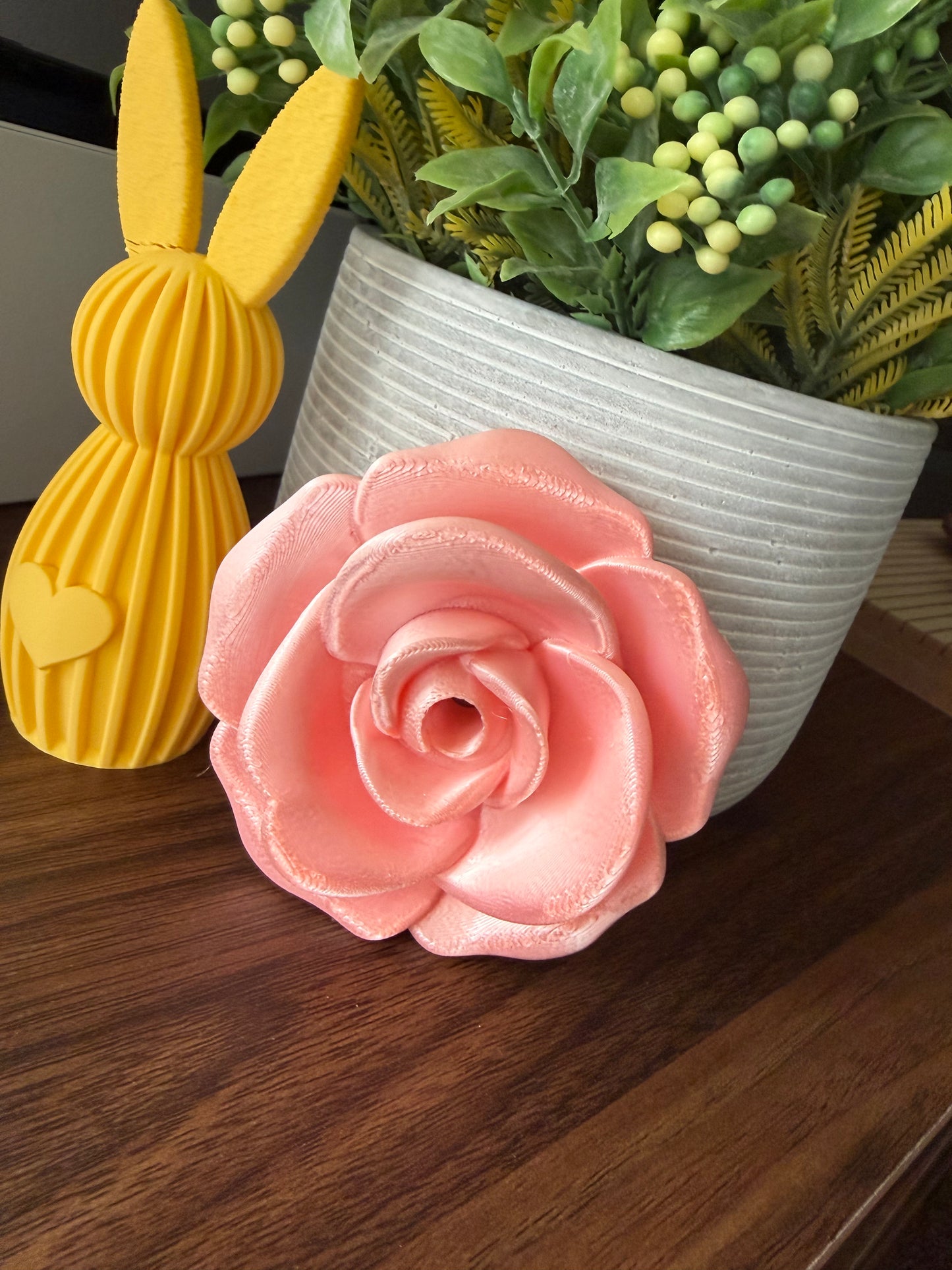 Single Rose Full Top - 3d Straw Topper