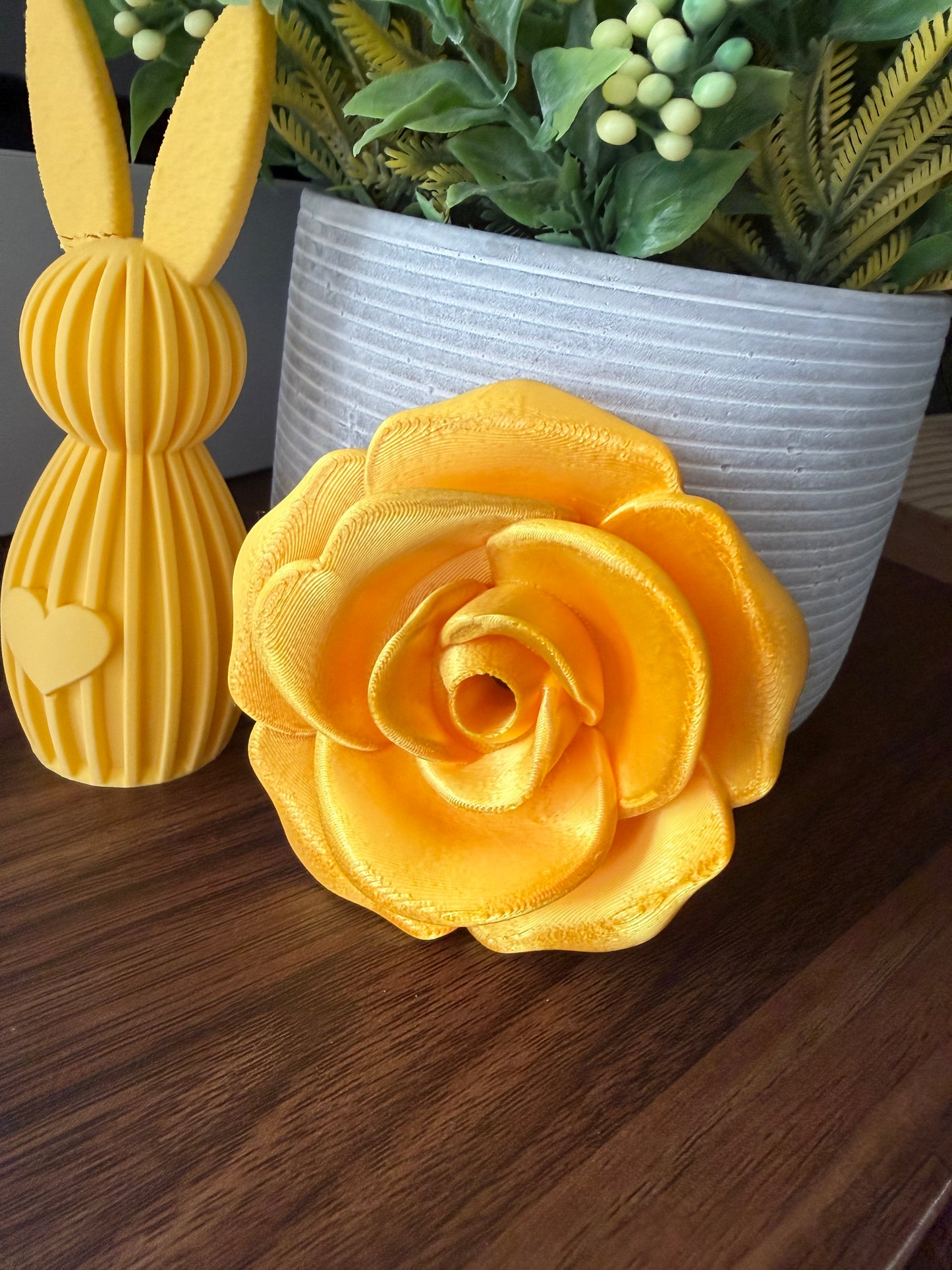Single Rose Full Top - 3d Straw Topper