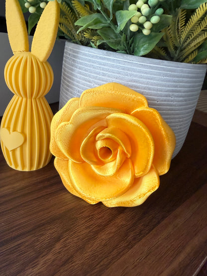 Single Rose Full Top - 3d Straw Topper