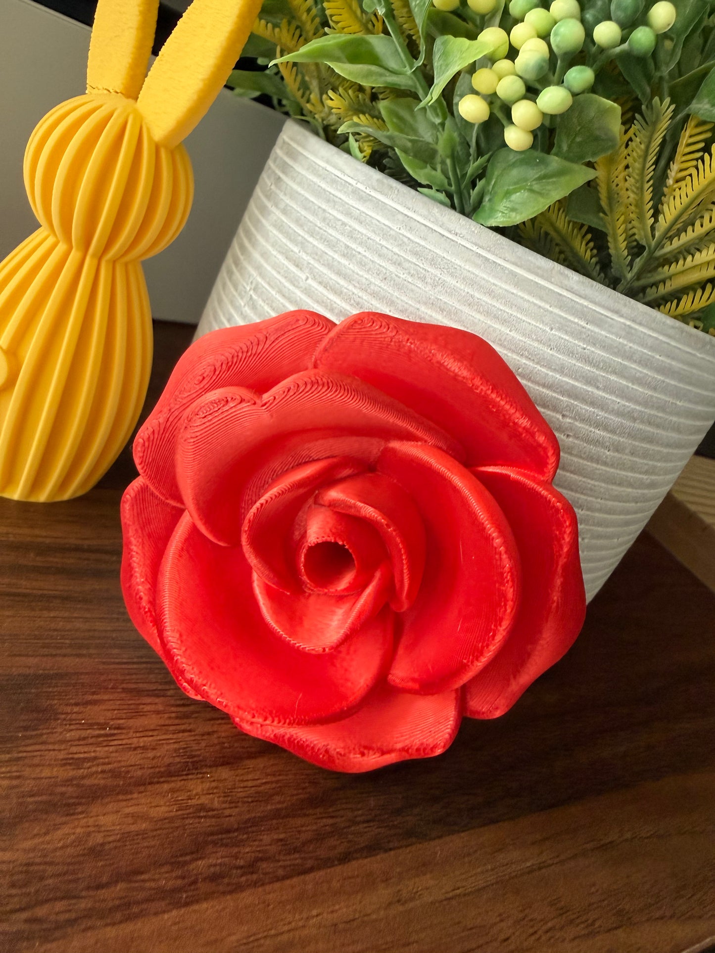 Single Rose Full Top - 3d Straw Topper