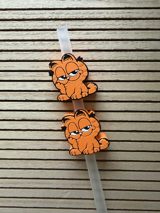 Field of Gar Cat - 3d Straw Topper