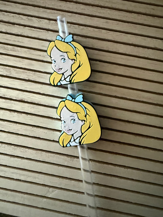 Alice  - 3d Straw Topper
