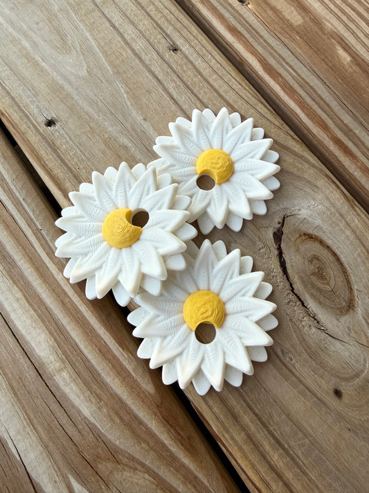 Daisy Flower- 16oz Full Top - 3d Straw Topper