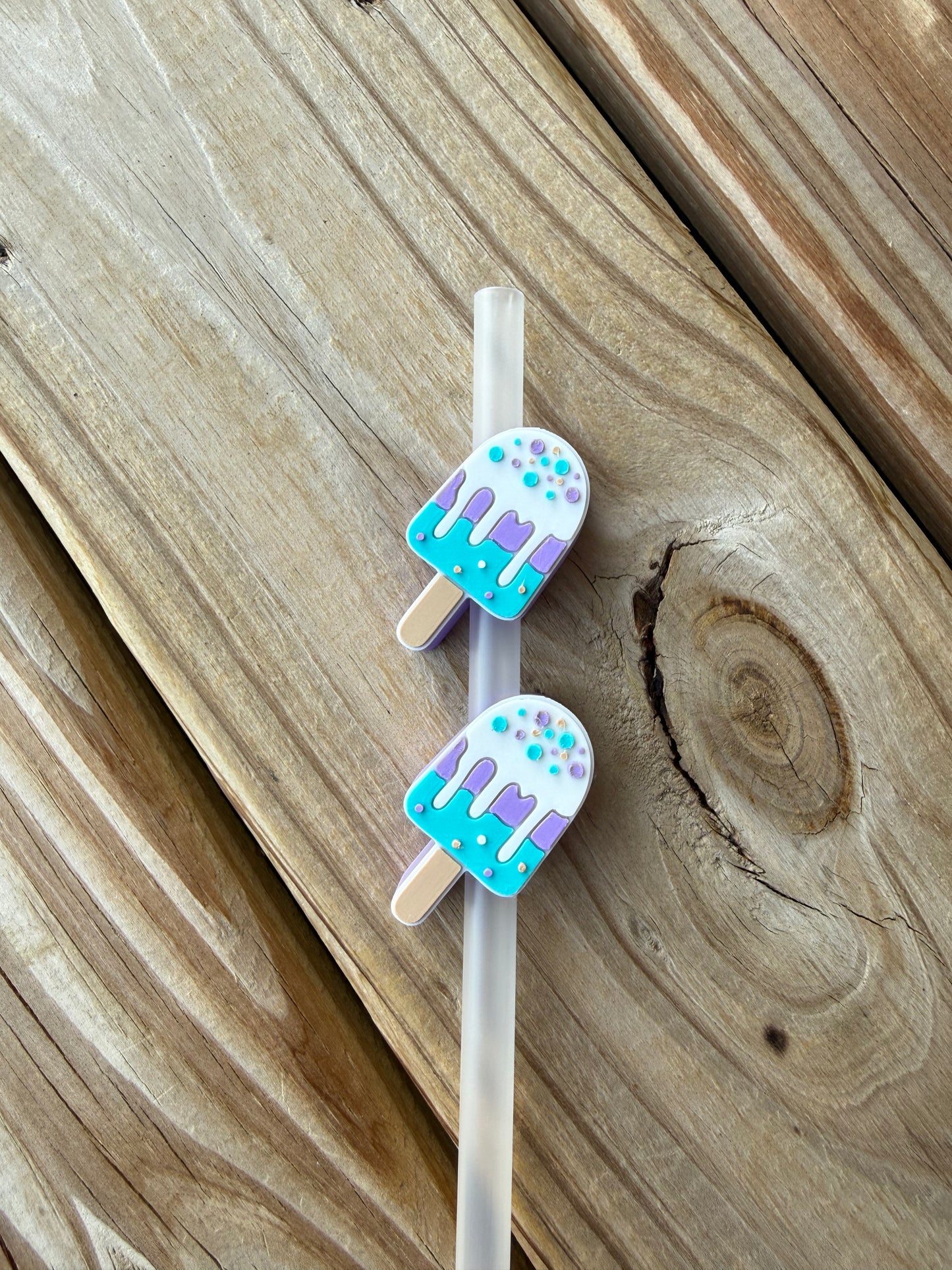 Ice Pop  - 3d Straw Topper