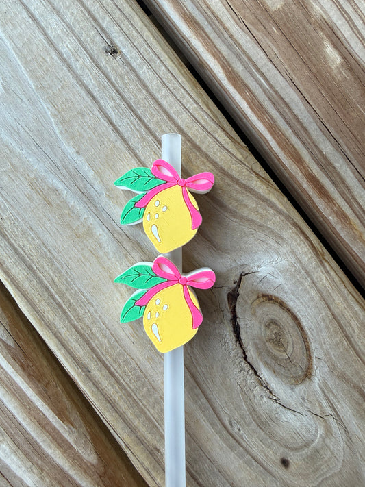 Coquette Lime/Lemon  - 3d Straw Topper