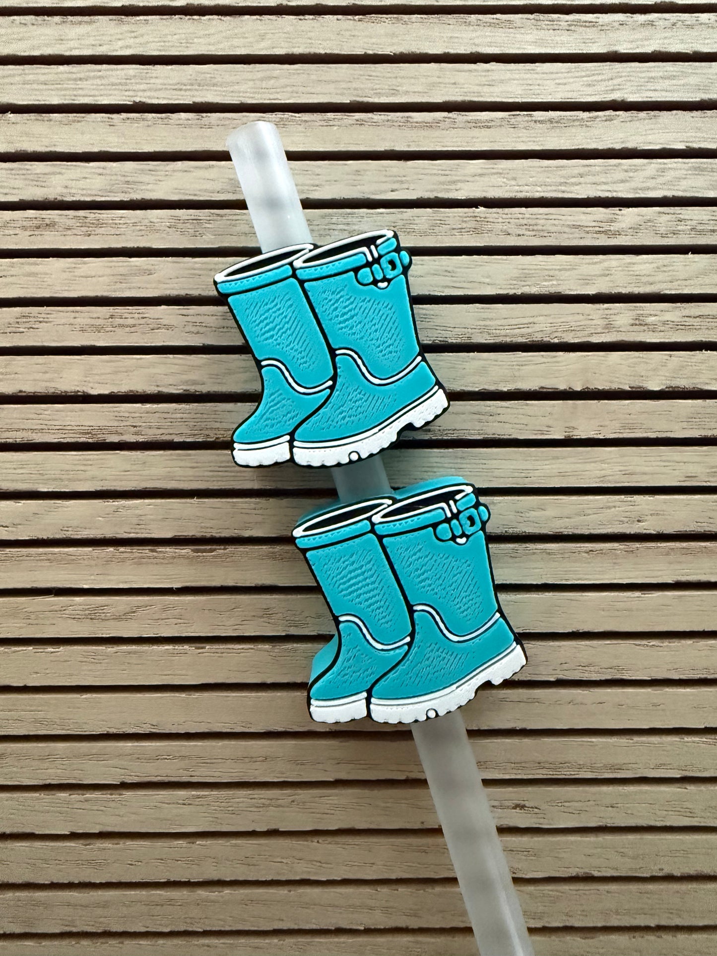 Rain Boots - 3d Straw Topper
