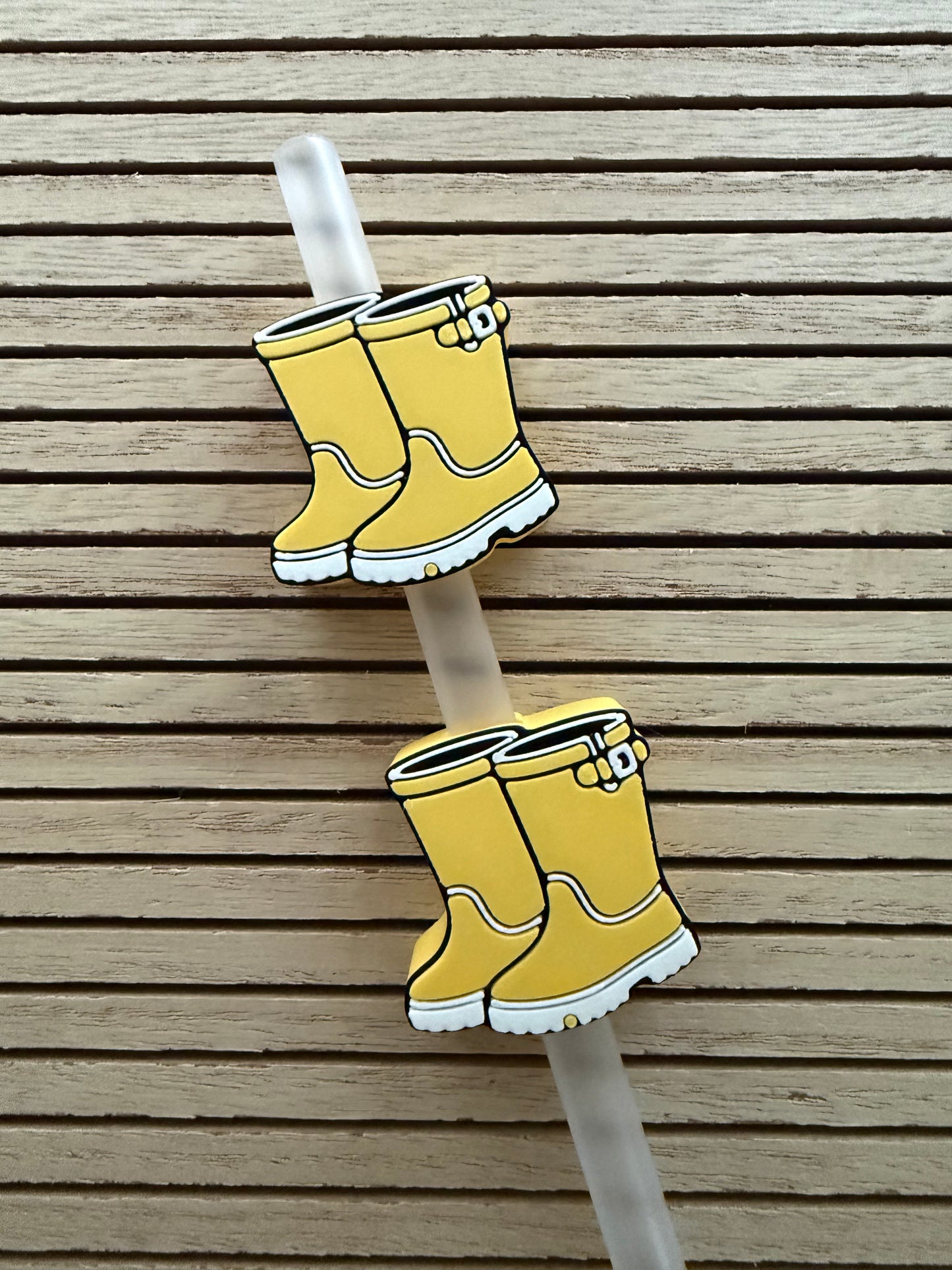Rain Boots - 3d Straw Topper