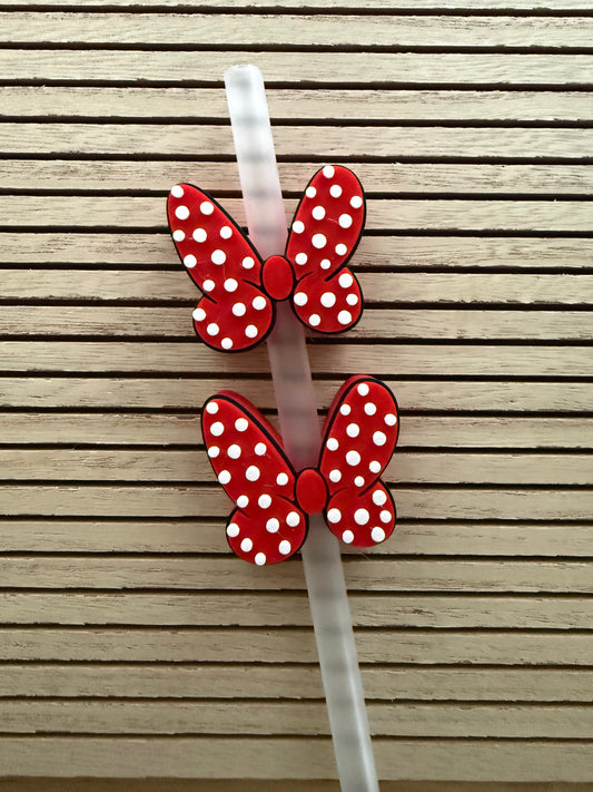 Mini Mouse Bow- 3d Straw Topper