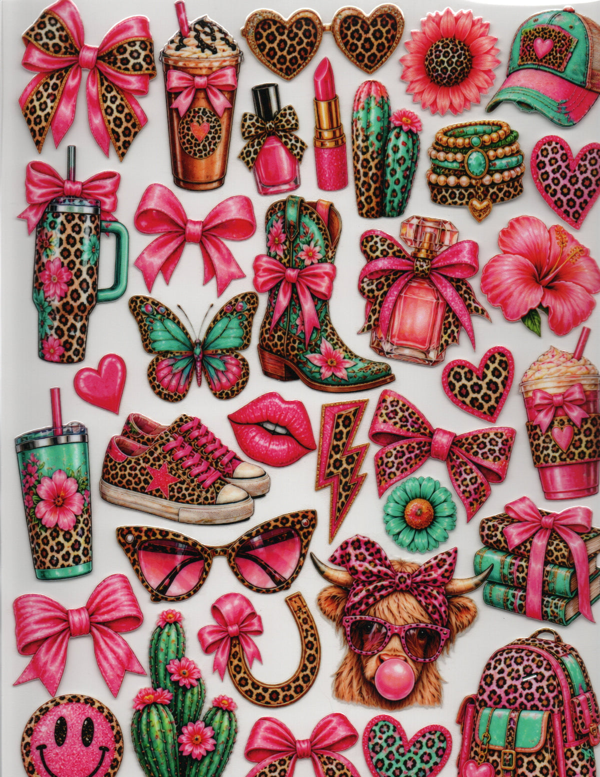 Leopard & Pink Elements  - Element Sheet