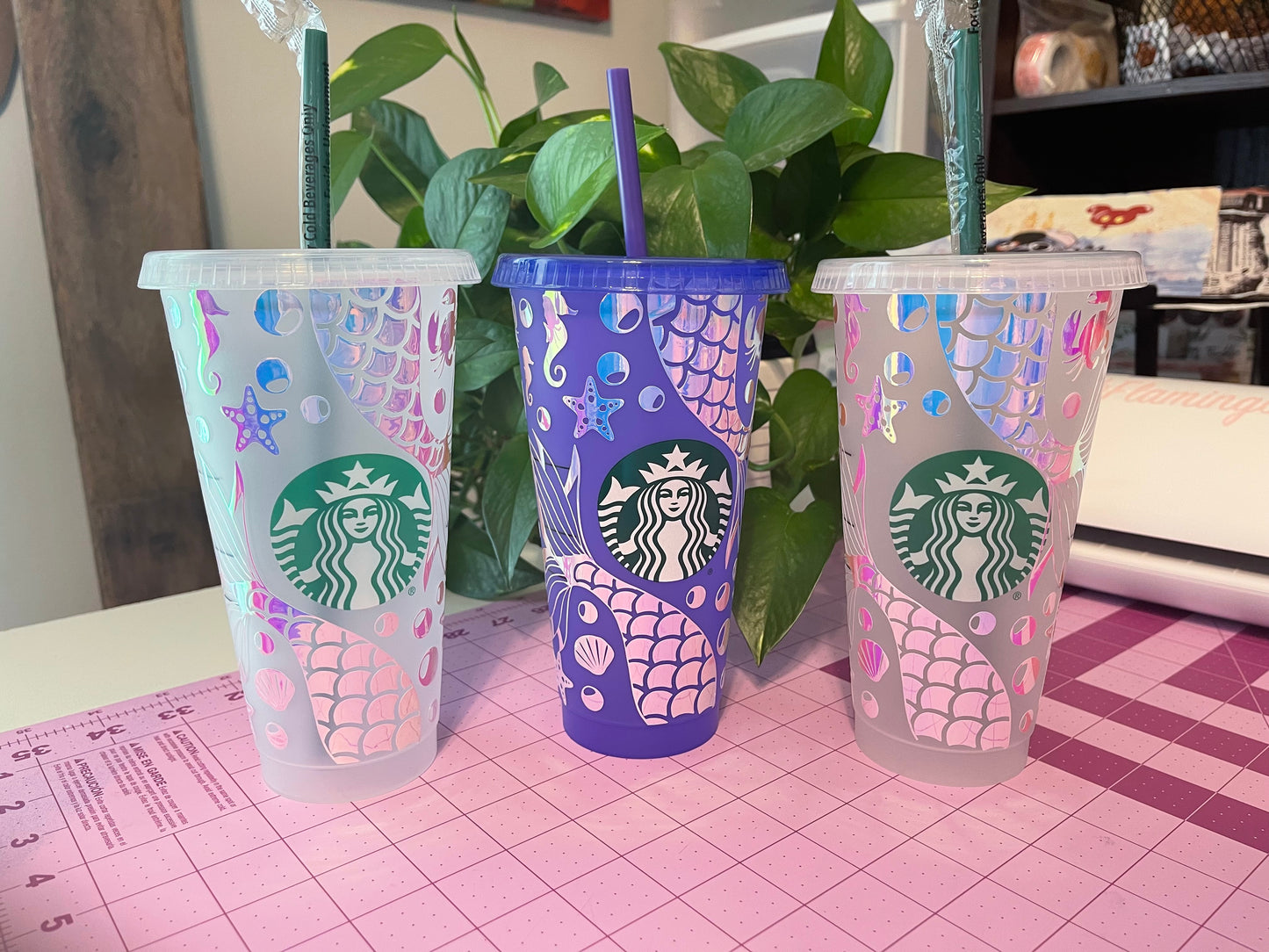 24 oz- Cold Cup - Opal Mermaid