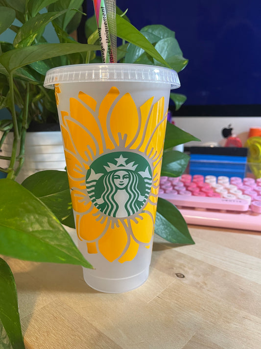 24 oz- Cold Cup - Sunflower