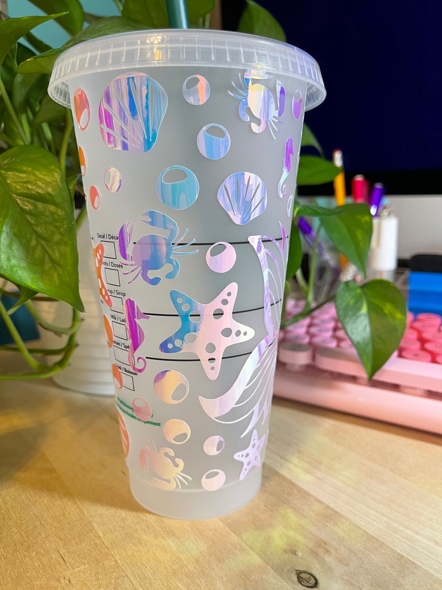 24 oz- Cold Cup - Opal Mermaid